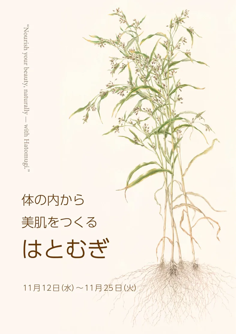 体の内から美肌をつくる はとむぎ展